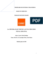 La Prueba Electrónica en El Proceso Penal Español: Colegio Universitario de Estudios Financieros