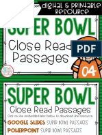 Super Bowl Close Reading Passages Links