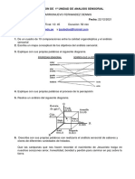 Evaluacion 1º Unidad Analisis Sensorial