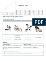 Caderno de treino para desenvolvimento físico