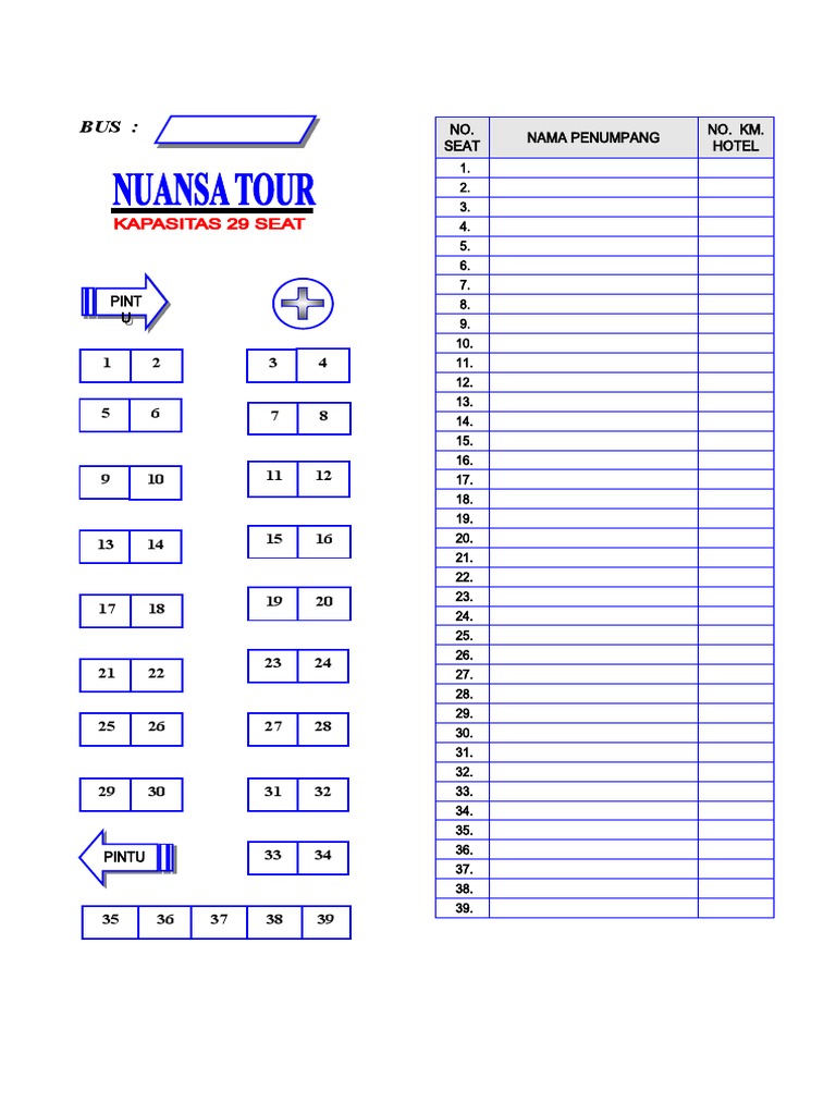 Denah Bus 39 | PDF