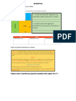 Matemáticas Realiza La Siguiente Actividad en Tu Libreta