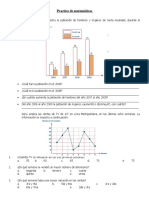 Estadística, porcentajes y potencias en práctica de matemáticas