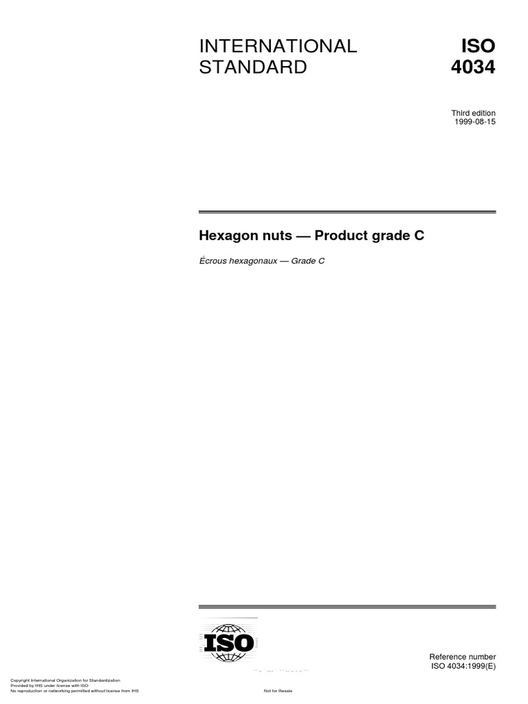 Iso 4034-5 | PDF | Screw | Nut (Hardware)