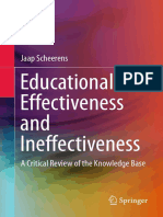 Scheerens (2016) Educational Effectiveness and Ineffectiveness