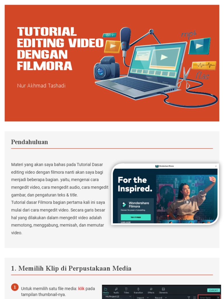 Tutorial Editing Video dengan Filmora | PDF