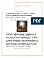 P./ en El Cielo y en La Tierra Por Siempre Sea Alabado R./ El Corazón Amoroso de Jesús Sacramentado. Padre Nuestro, Ave María y Gloria