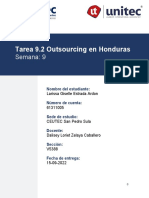 Tarea 9.2 Outsourcing en Honduras