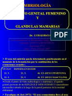 Embriología del aparato genital femenino y glándulas mamarias
