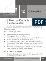 Instalador sanitario fichas técnicas prevención riesgos