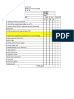 Checklist Disassembling Assembling Procedure