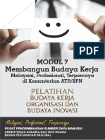 Modul 7 - Membangun Budaya Kerja Melayani, Profesional, Terpercaya Di Kementerian ATR-BPN