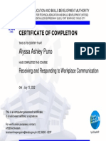 Communication Cert