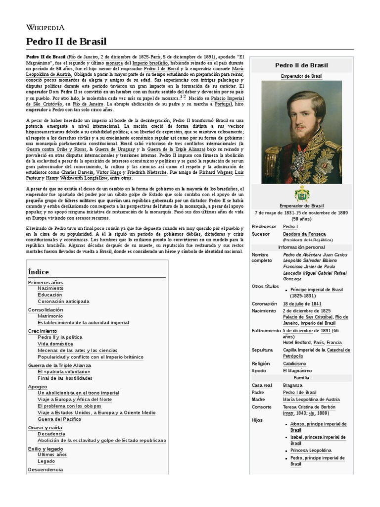 Pedro II de Brasil | PDF