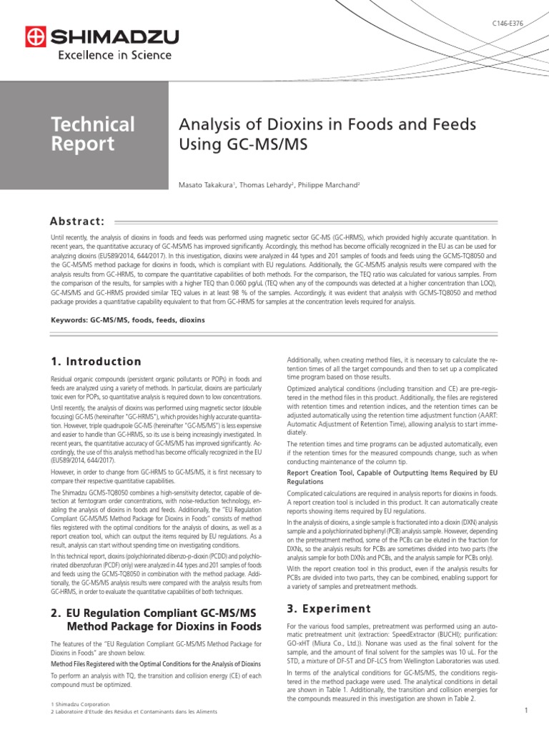 Dioxin Test by Gcmsms or Hrms PDF Gas ChromatographyMass