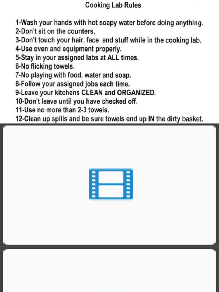 EPP 4 and 5 Kitchen Lab Rules PDF