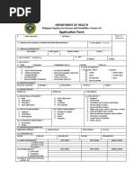 PWD Application Form 4.0 | PDF | Visual Impairment | Employment