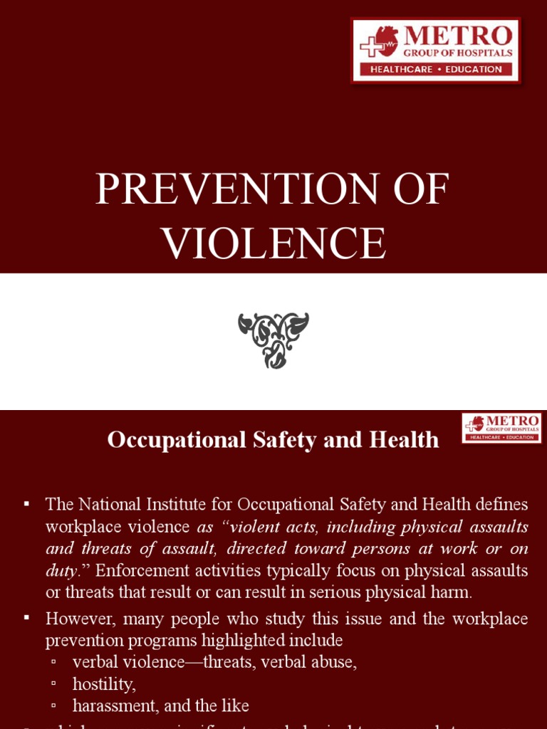 Prevent Workplace Violence Strategies To Reduce Risks Pdf