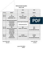 MATH Training Matrix