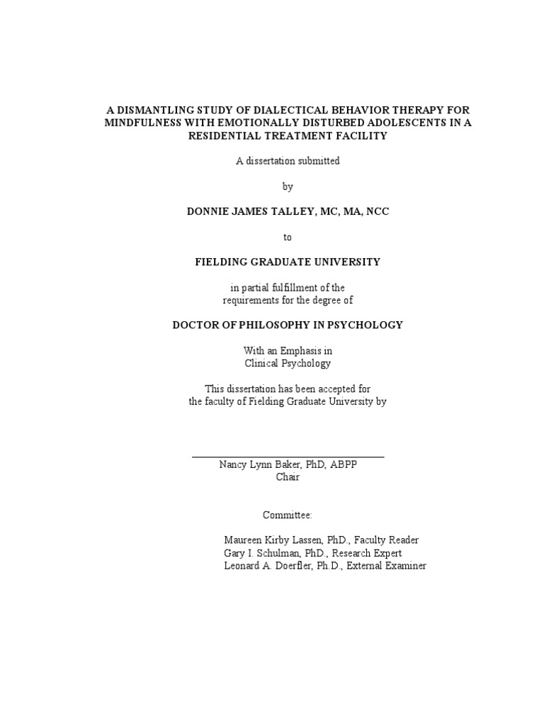 DBT and Borderline Personality | PDF | Dialectical Behavior Therapy ...