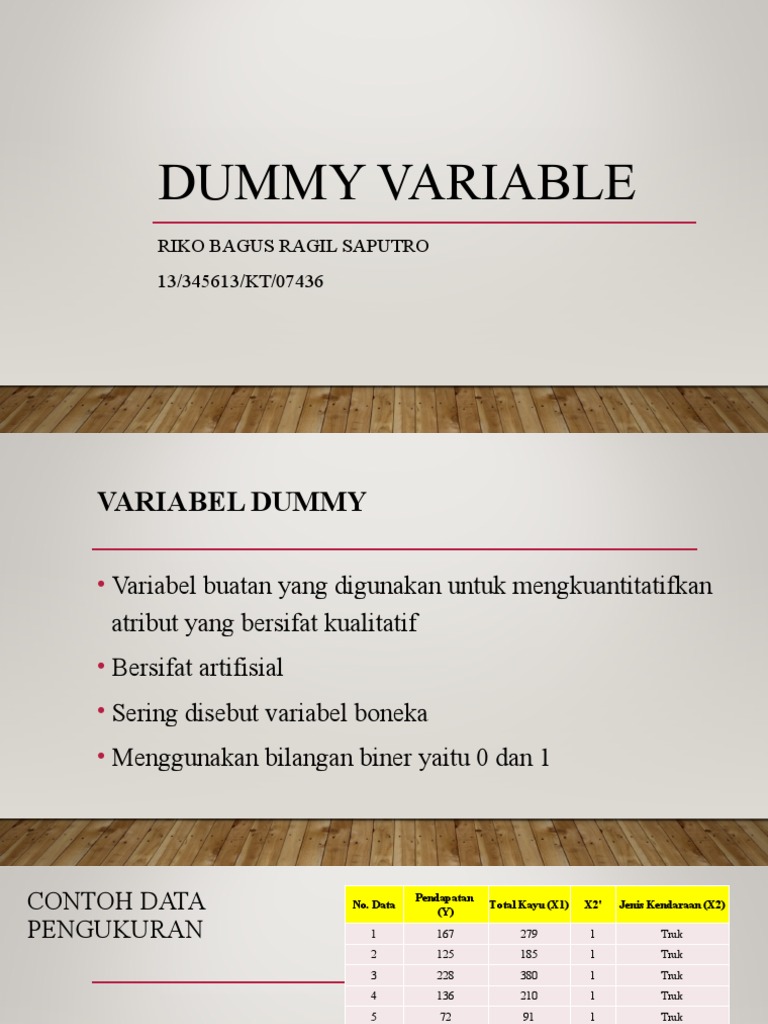7436 Dummy Variable PDF