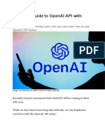 A Simple Guide To OpenAI API With Python