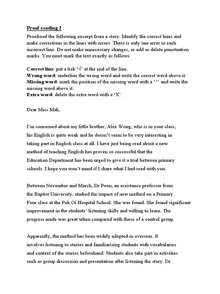 Proofreading S2 | PDF