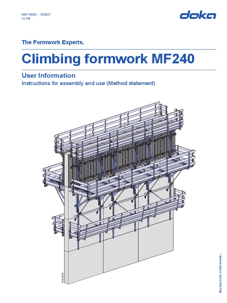 Doka Climbing Formwork MF240 PDF Safety Scaffolding