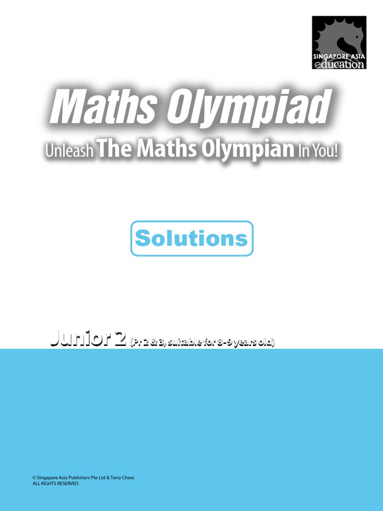Junior 2 Maths Olympiad Solutions | PDF