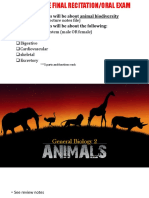 Animal Biodiversity Coverage for Biology Exam