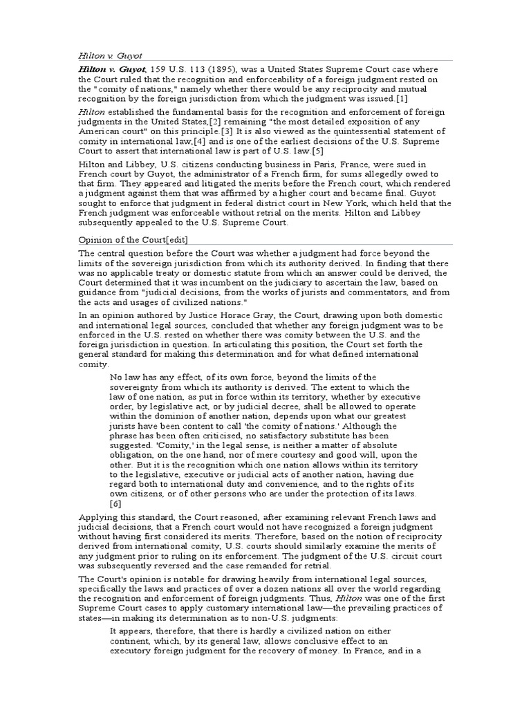 International Comity Example _ Doctrine of Comity – UHEDN