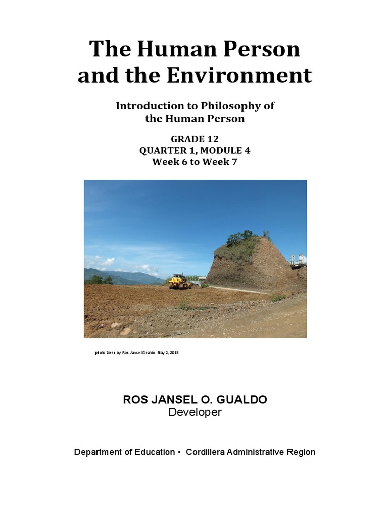 IPHP Q1 W6 7 The Human Person and The Environment Gualdo Benguet | PDF ...
