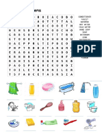 Bathroom Objects Wordsearch and Exercises 2pages - 92522