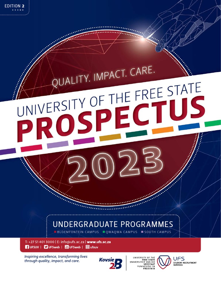 Ufs Undergraduate Prospectus 2023 Edition 2 PDF University And