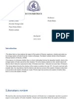 Econometrics Analysis For Relationship Between Libraries in A Community and Number of Readers