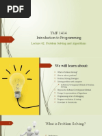 Lecture - 02 - Problem Solving and Algorithm