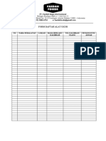 Form Daftar Alat Ukur