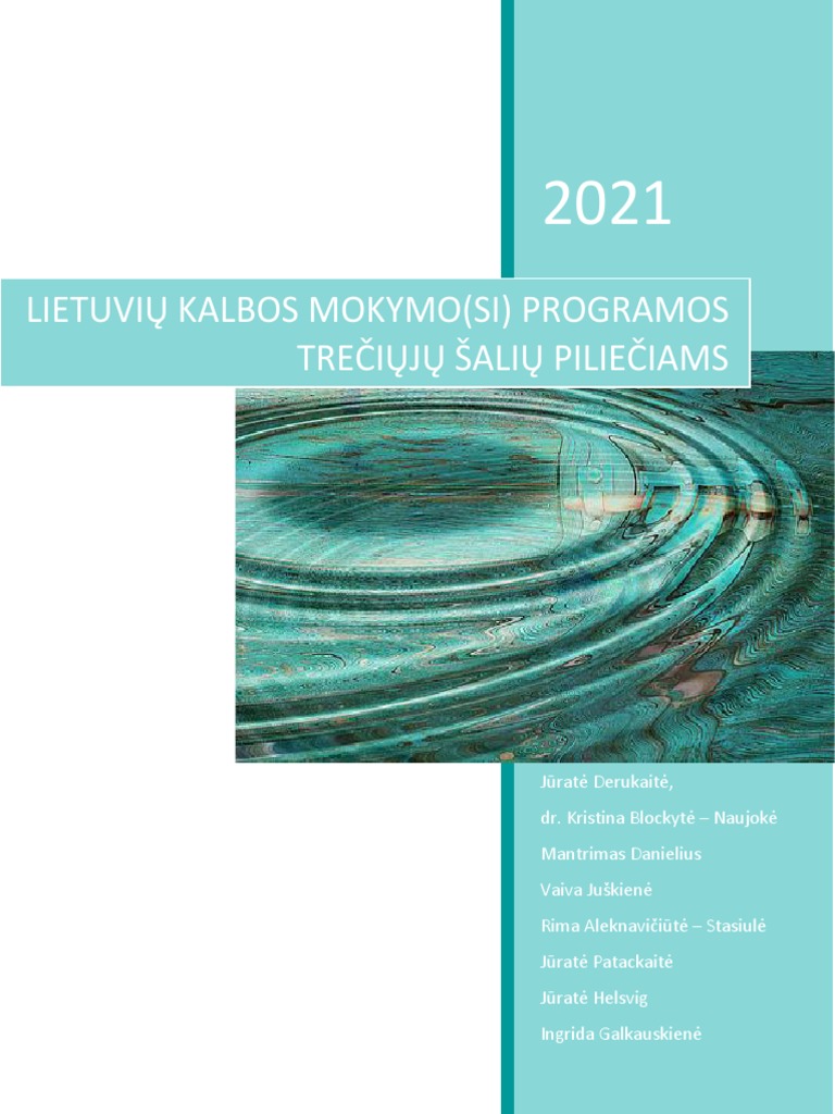 Lietuvių Kalbos Mokymo Programa PMIF | PDF