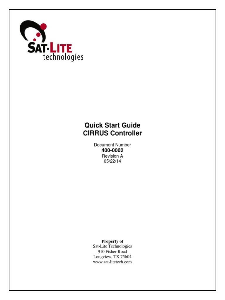 CIRRUS Controller Quick Start Guide | PDF | Internet Protocol Suite ...