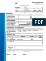 Candidate Profile Checklist