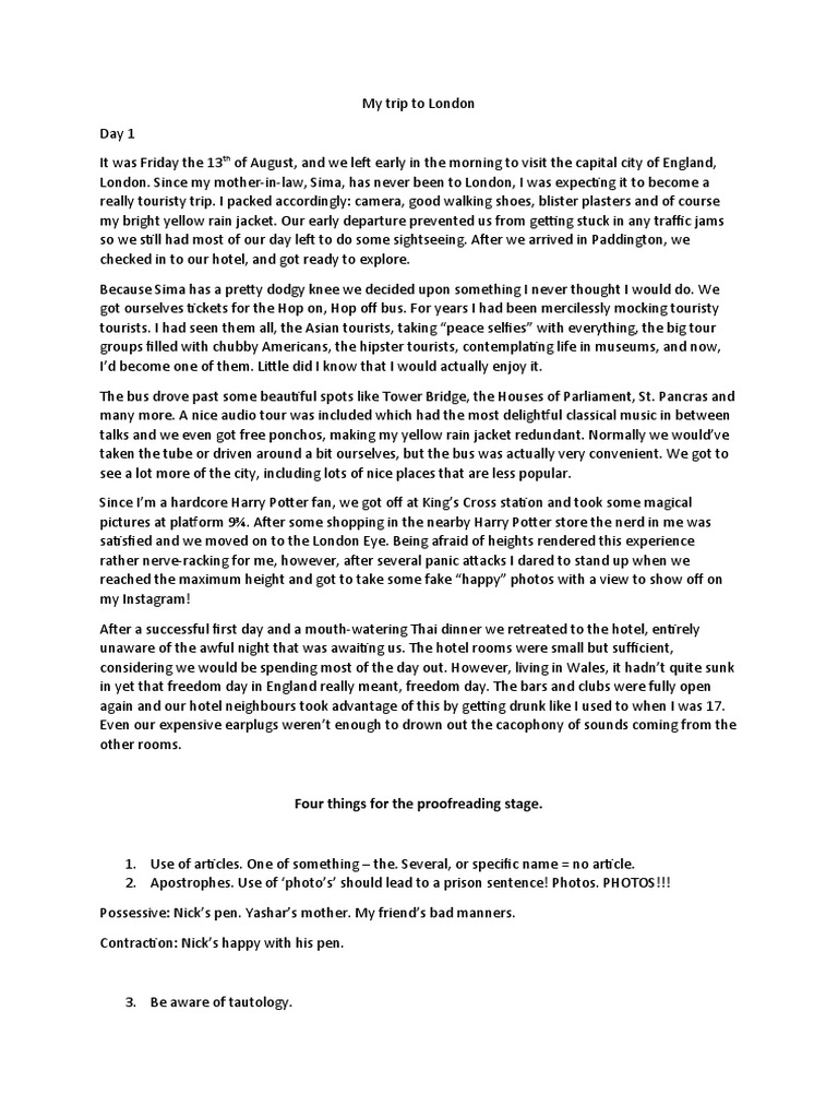 My Trip To London Part 2 | PDF