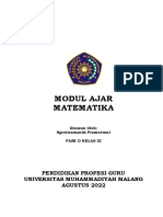 Modul Ajar Matematika: Pendidikan Profesi Guru Universitas Muhammadiyah Malang AGUSTUS 2022