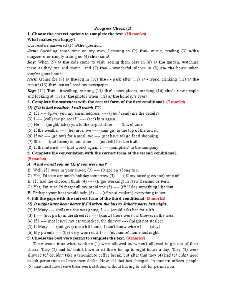 English Test G 5 Pdf