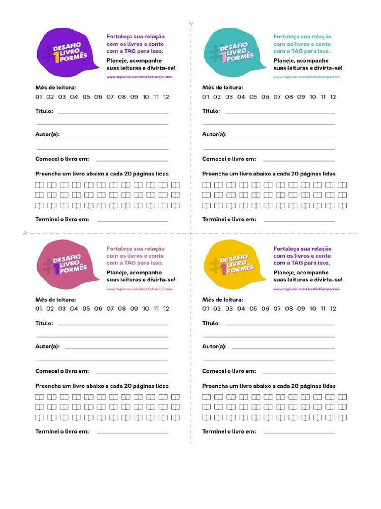 Desafio De Um Livro Por Mês Pdf