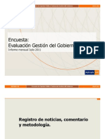 Resultados Encuesta Adimark Julio