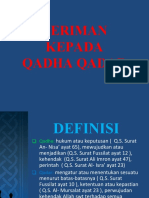 AKIDAH ( MATERI 11 BERIMAN KEPADA QADHA DAN QADAR)