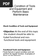 Eim8 Check Condition of Tools and Equipment