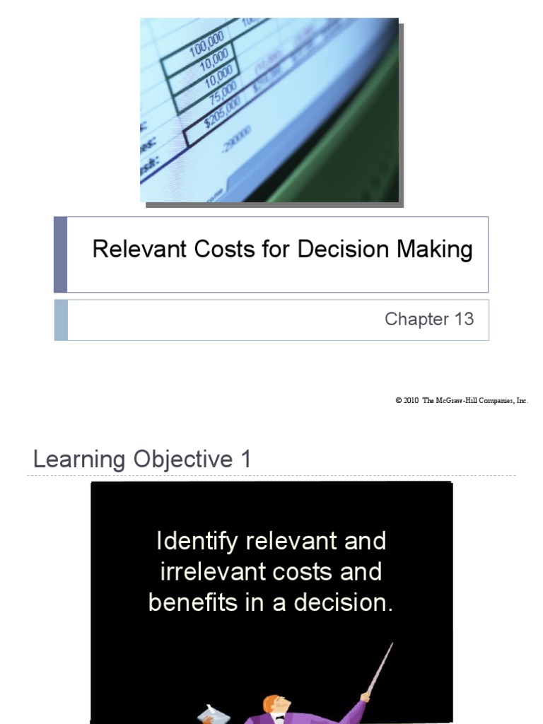 13 Relevant Costs For Decision Making PDF Cost Expense