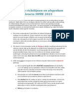 Algemene Richtlijnen en Afspraken Valencia 2023