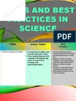 Cigp's and Best Practices in Science